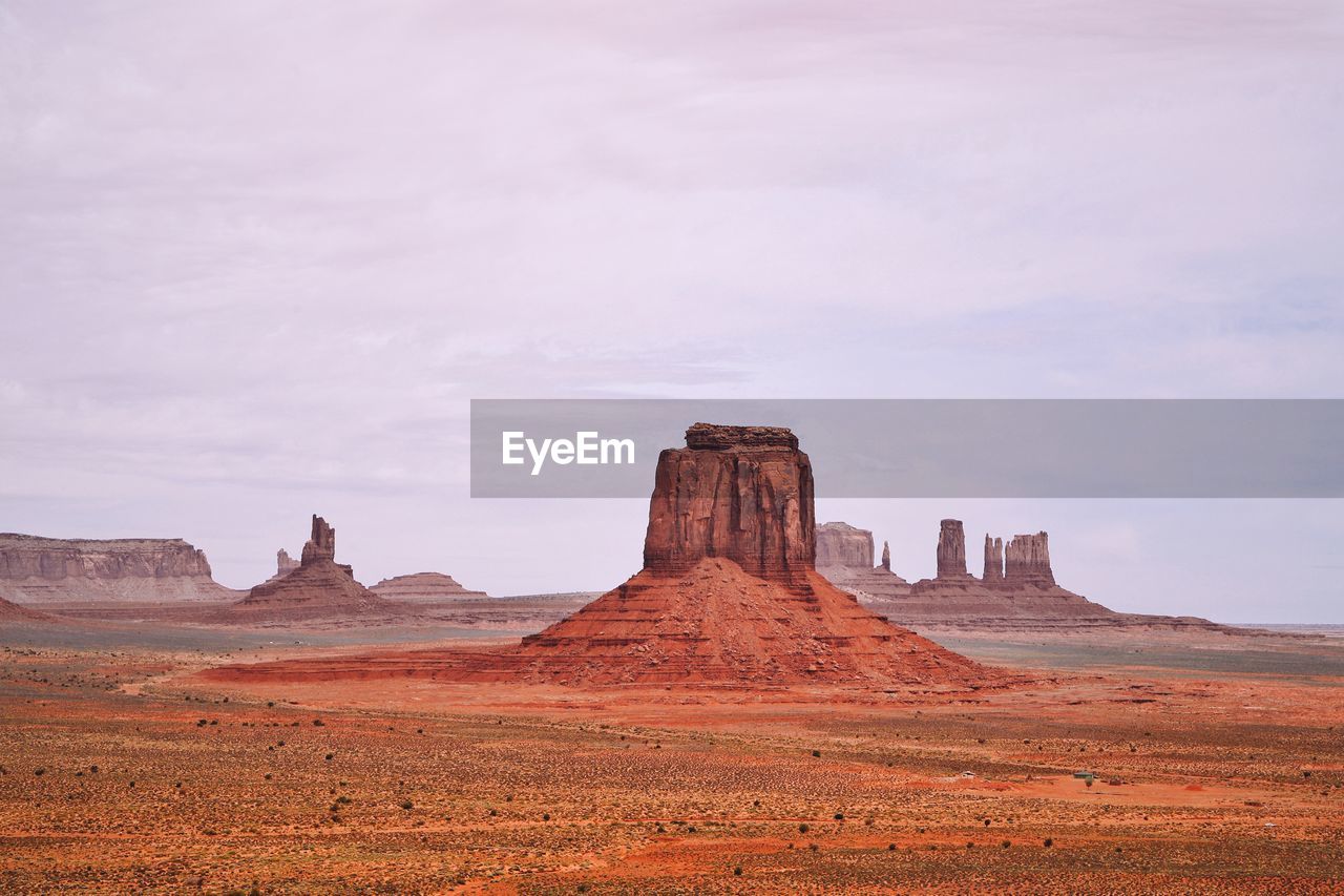 Scenic view of monument valley