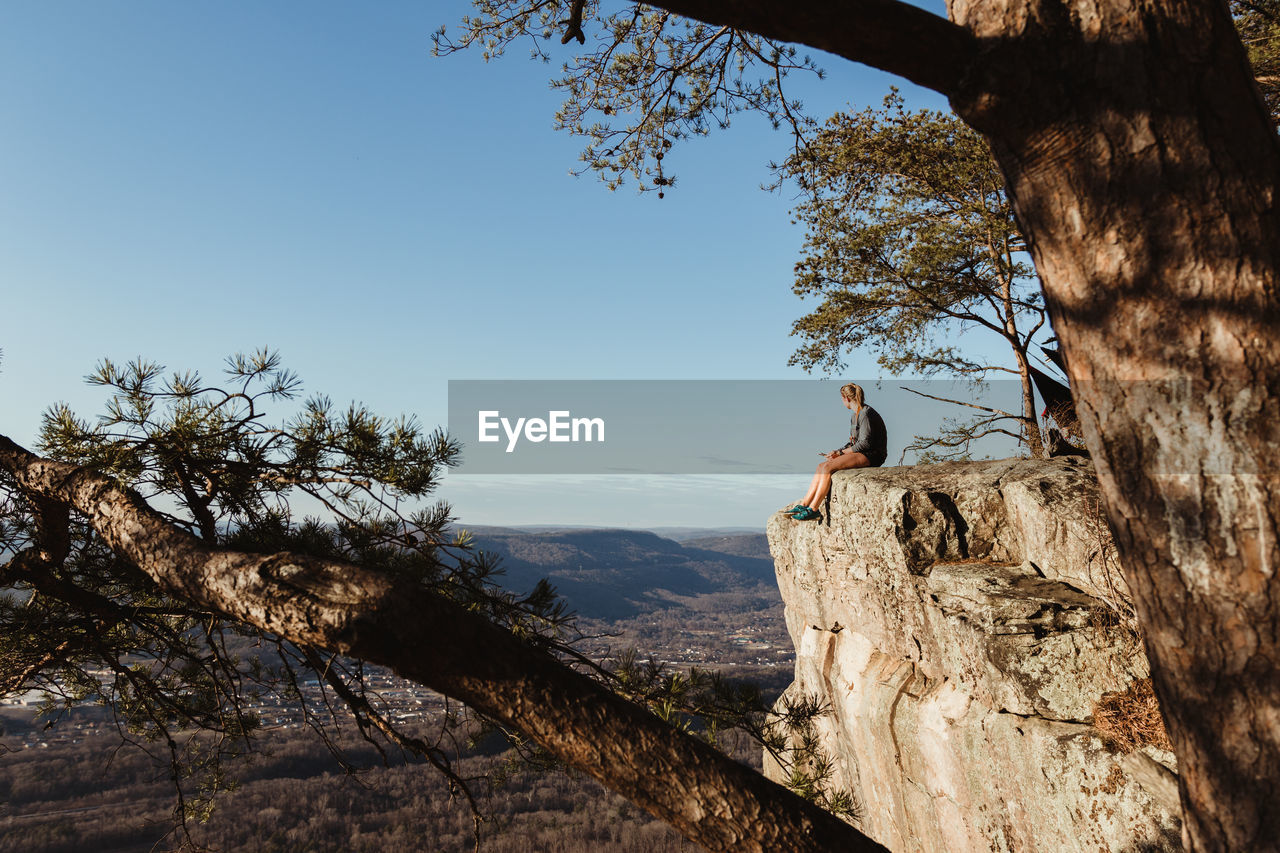 LOW ANGLE VIEW OF TREE AGAINST MOUNTAINS