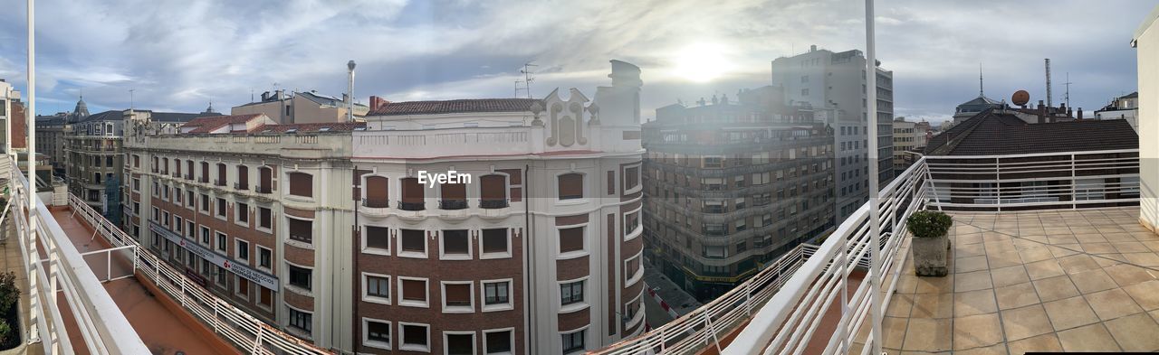 Panoramic view from a privilege place that was found in the middle of the city of leon