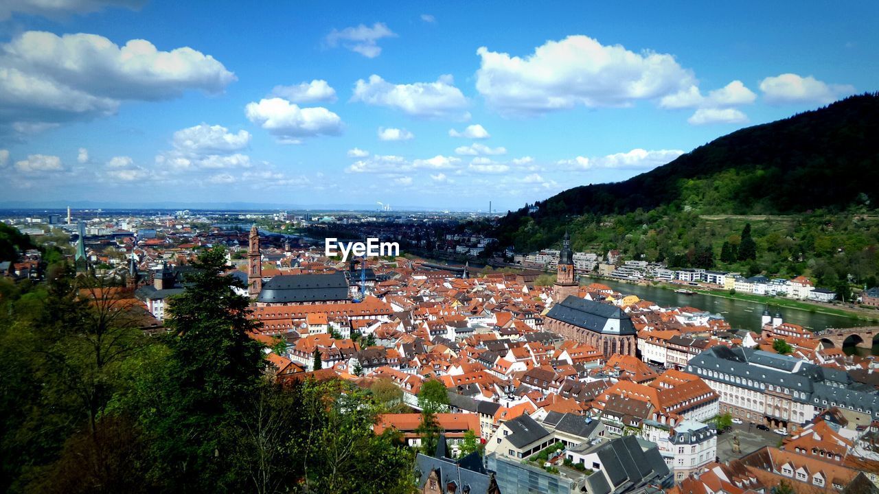 Elevated view of townscape