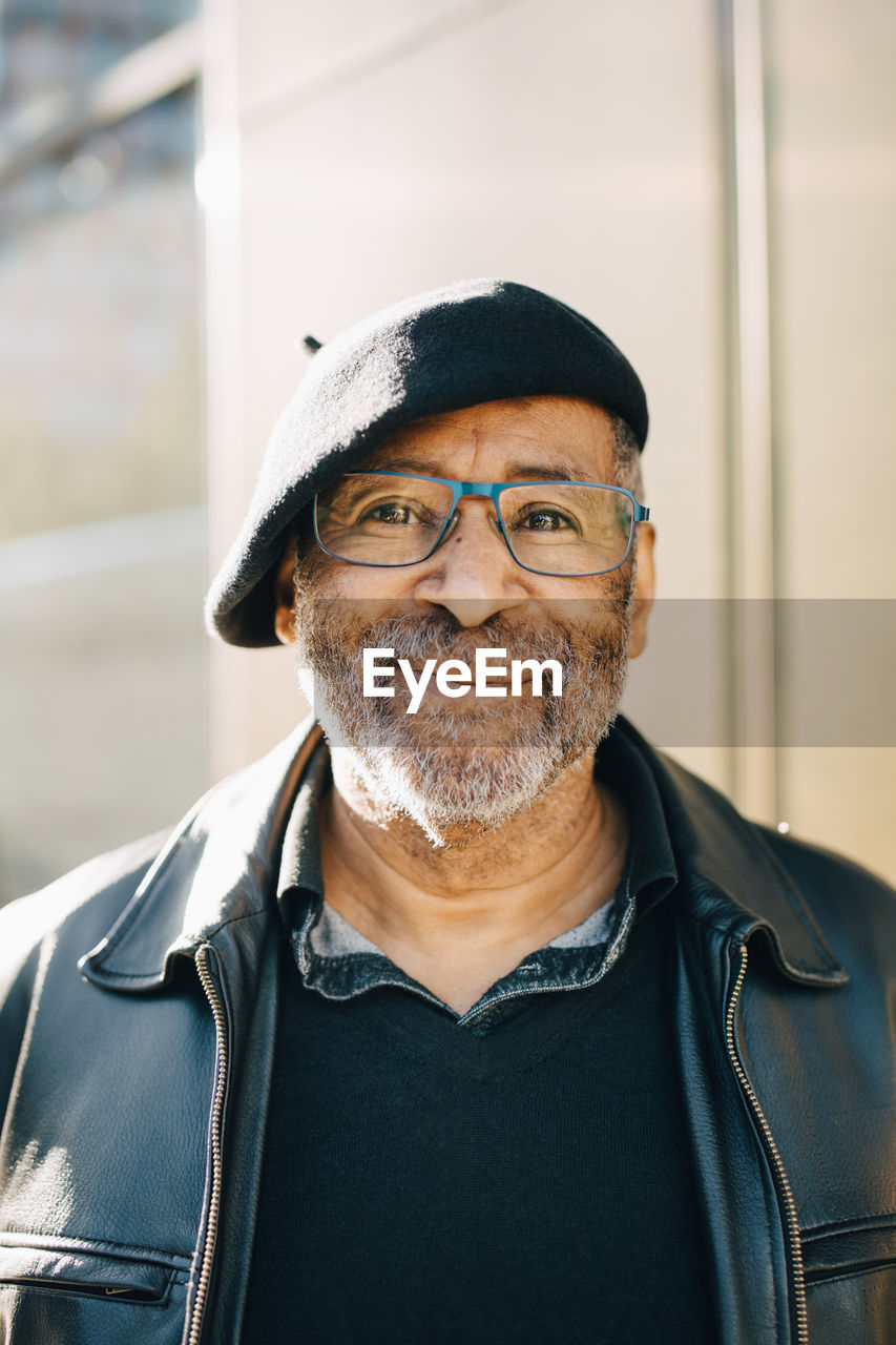 Portrait of smiling senior man