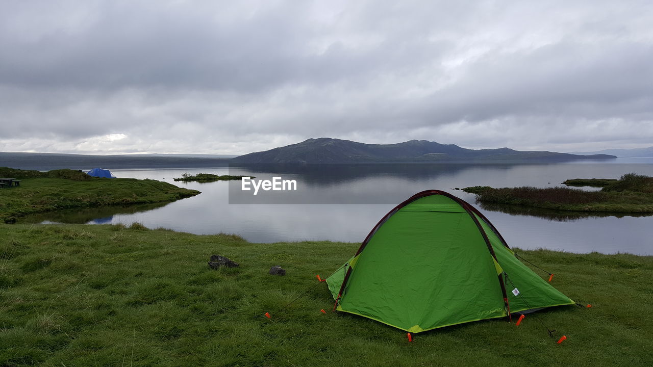 SCENIC VIEW OF TENT AGAINST SKY