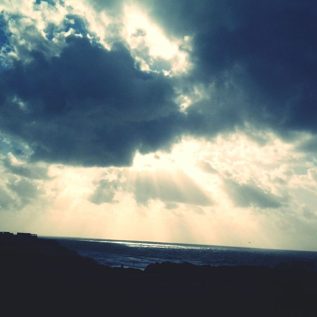 VIEW OF SEA AGAINST CLOUDY SKY