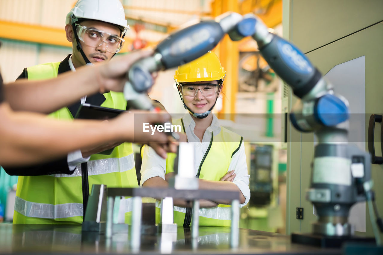 portrait of young man working in gym