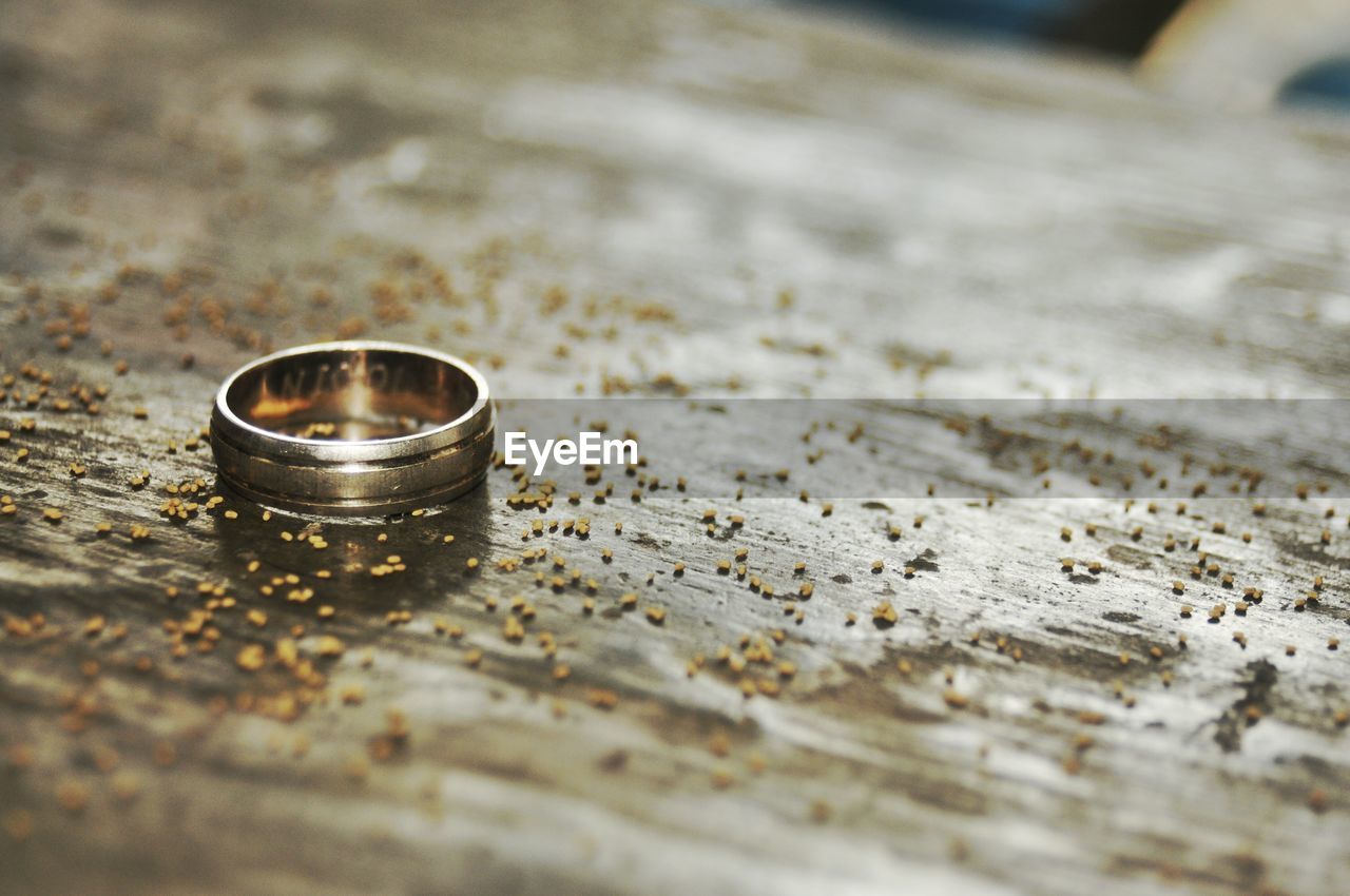 Close-up of wedding ring