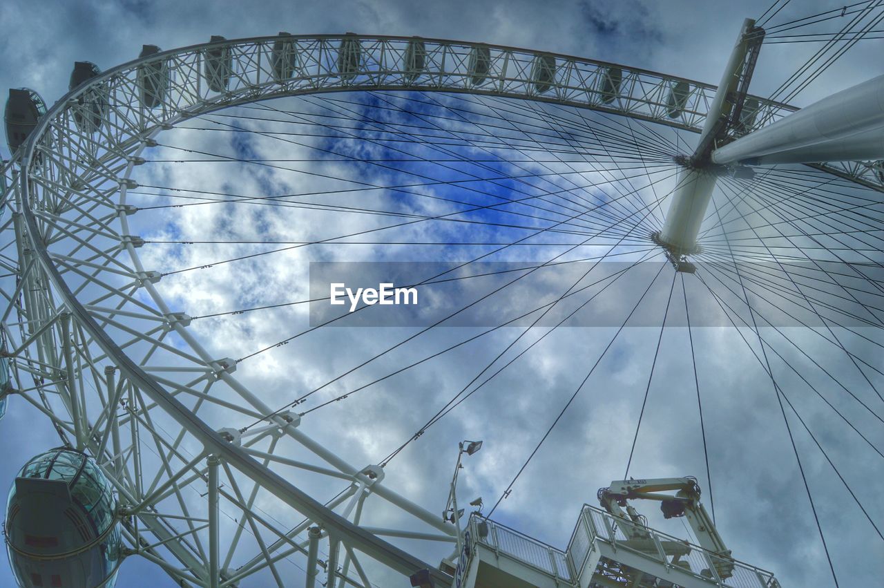 LOW ANGLE VIEW OF WHEEL AGAINST SKY