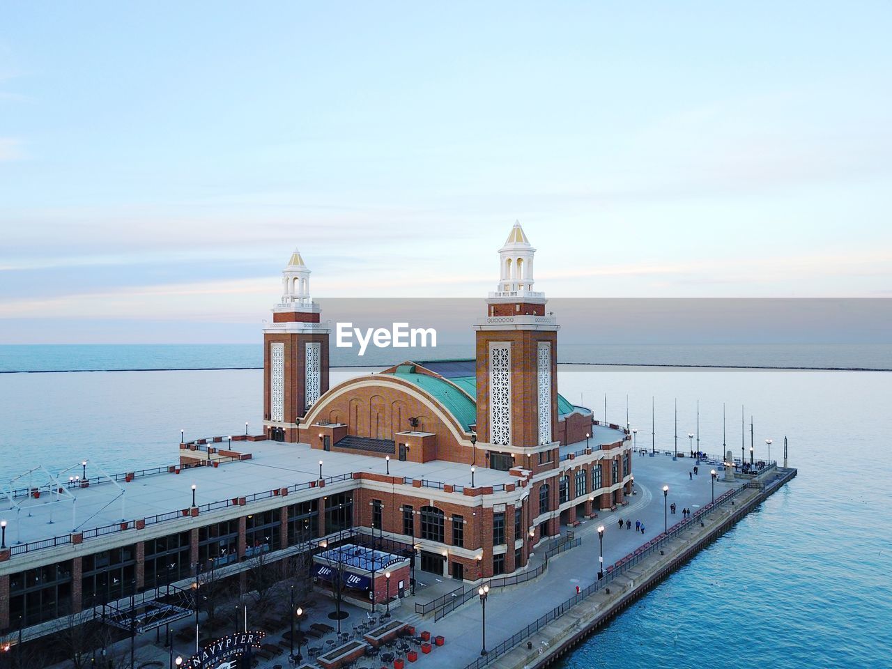 VIEW OF CHURCH AT WATERFRONT