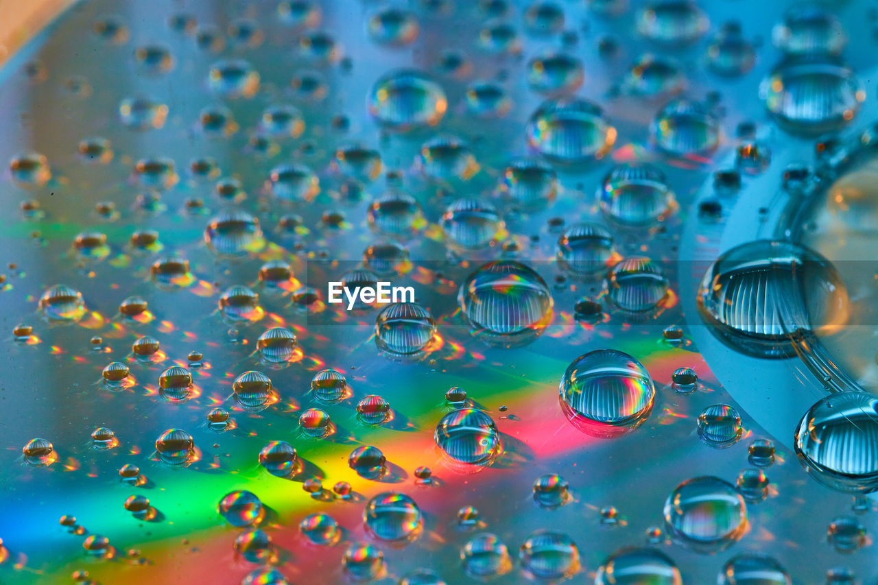 full frame shot of bubbles in water