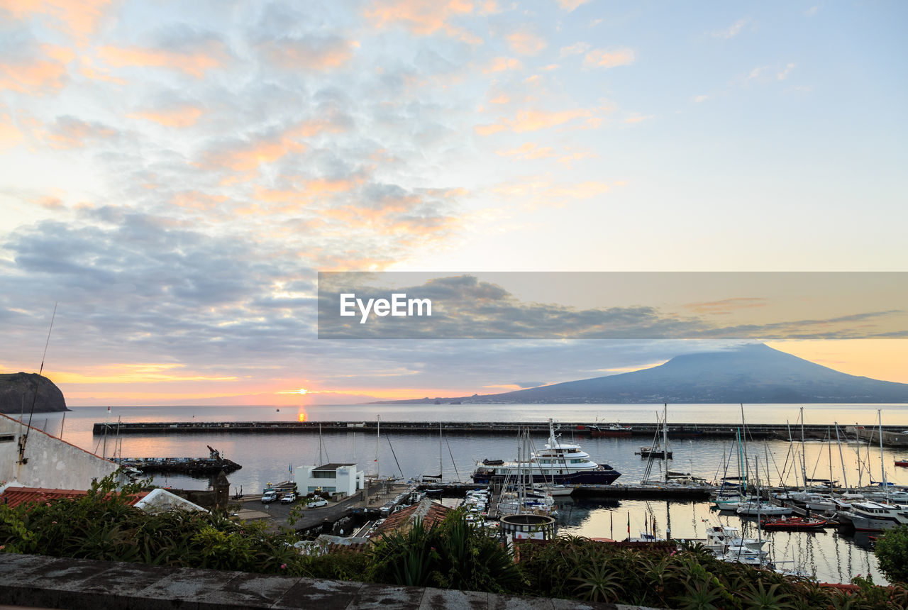 VIEW OF MARINA AT SUNSET