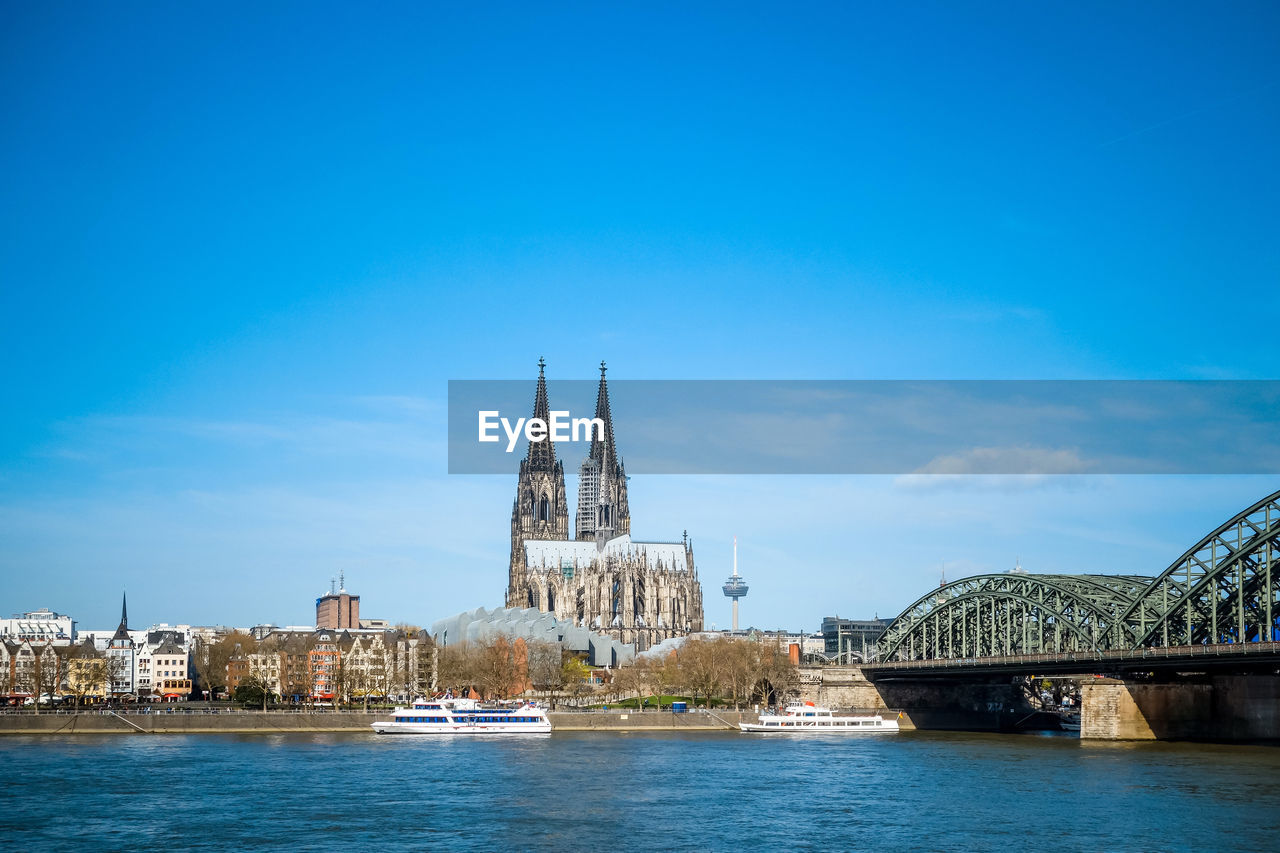 Hohenzollern bridge with cologne cathedral in background