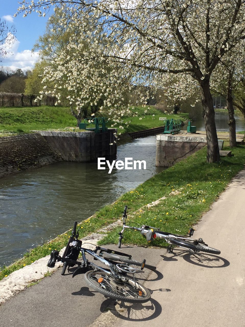 BICYCLE PARKED IN PARK