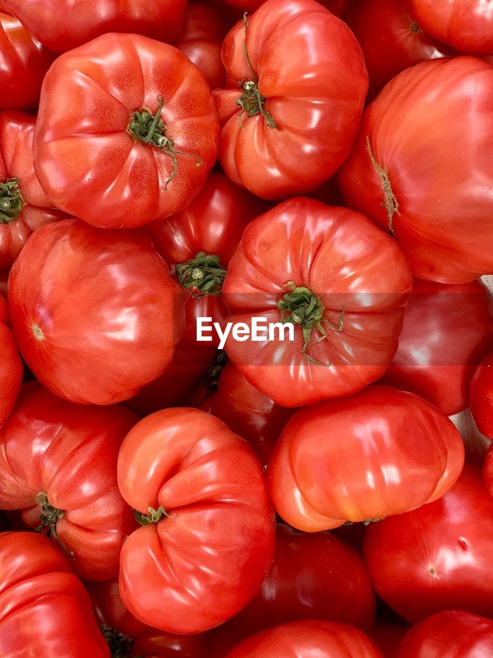 Full frame shot of tomatoes for sale at market