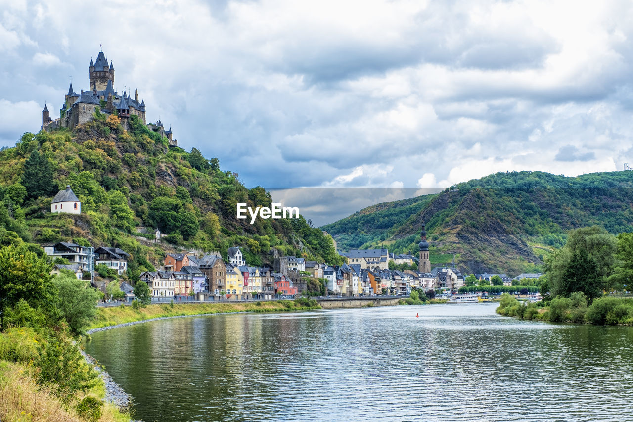 Scenic view of cochem against sky