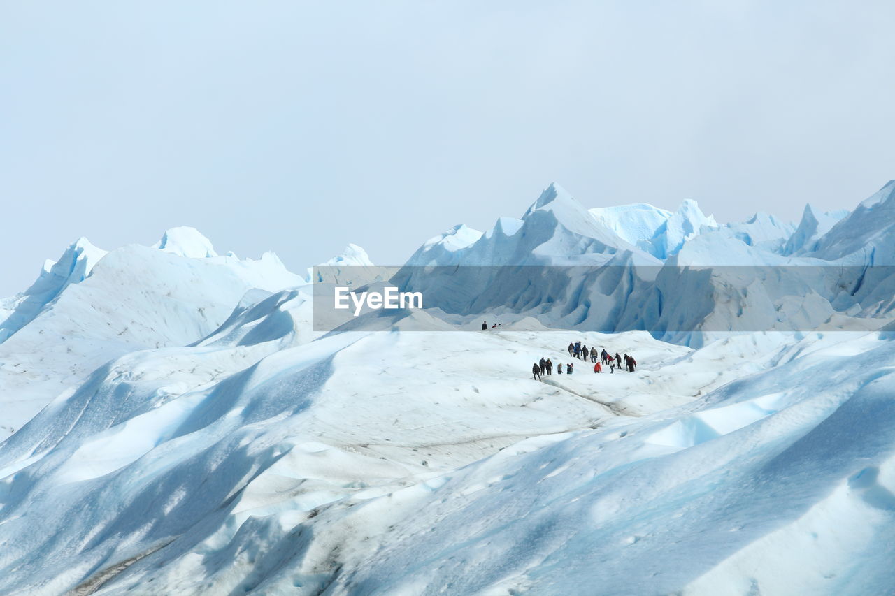 Scenic view of mountains against clear sky