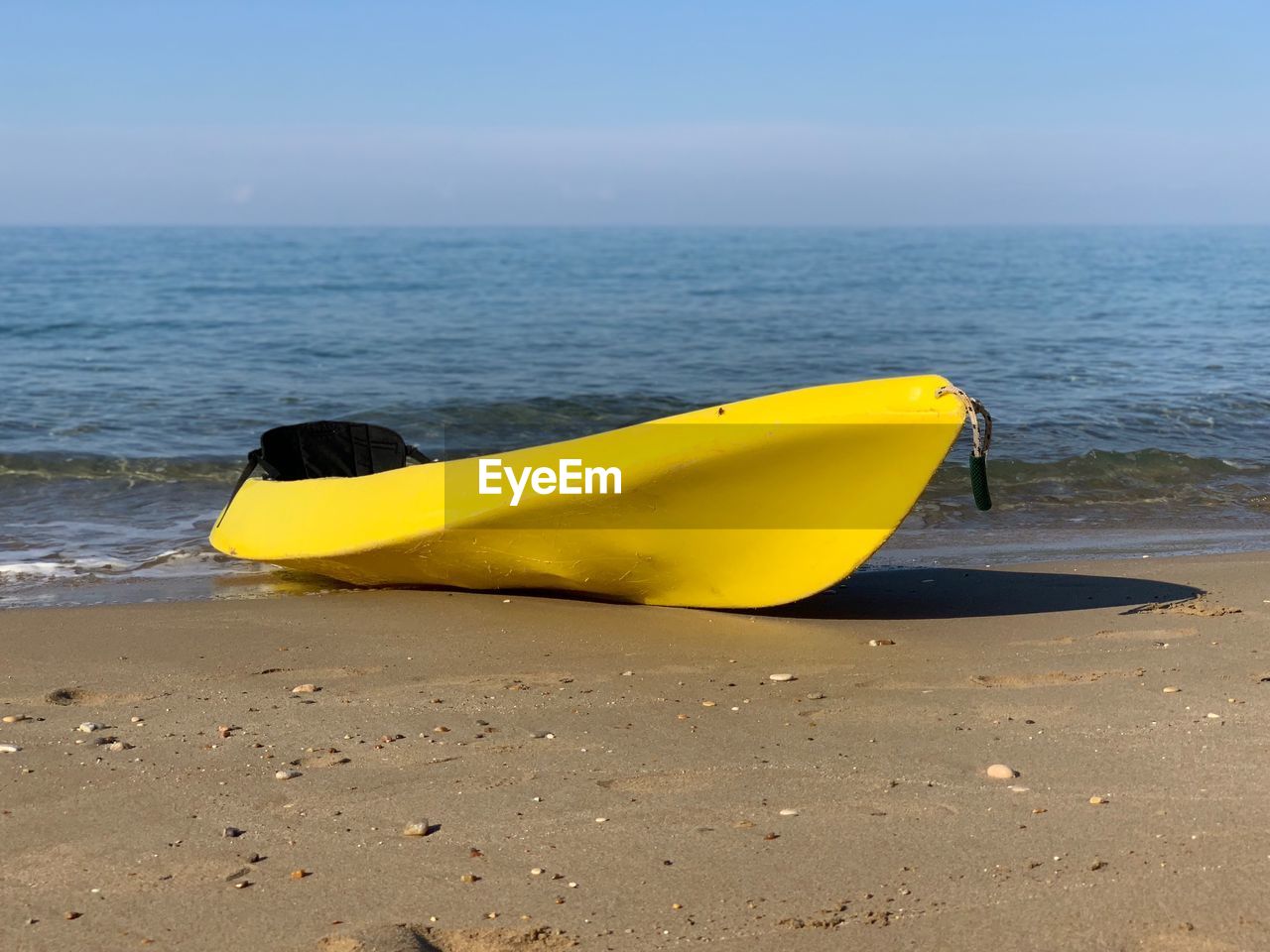 YELLOW LEAF ON BEACH