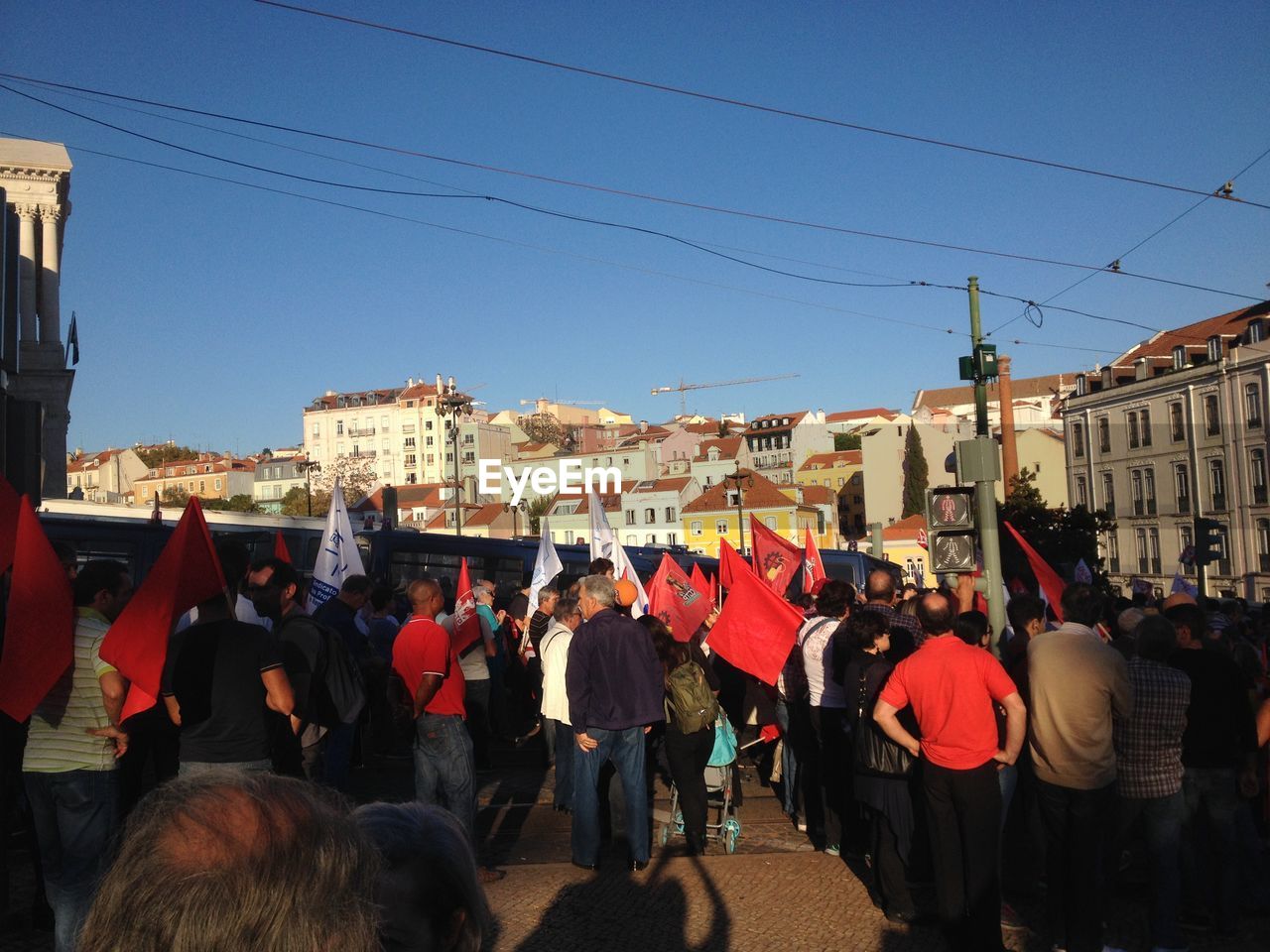 View of busy square