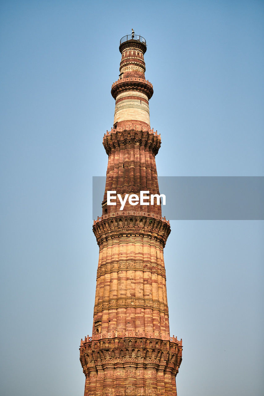 low angle view of building against clear sky