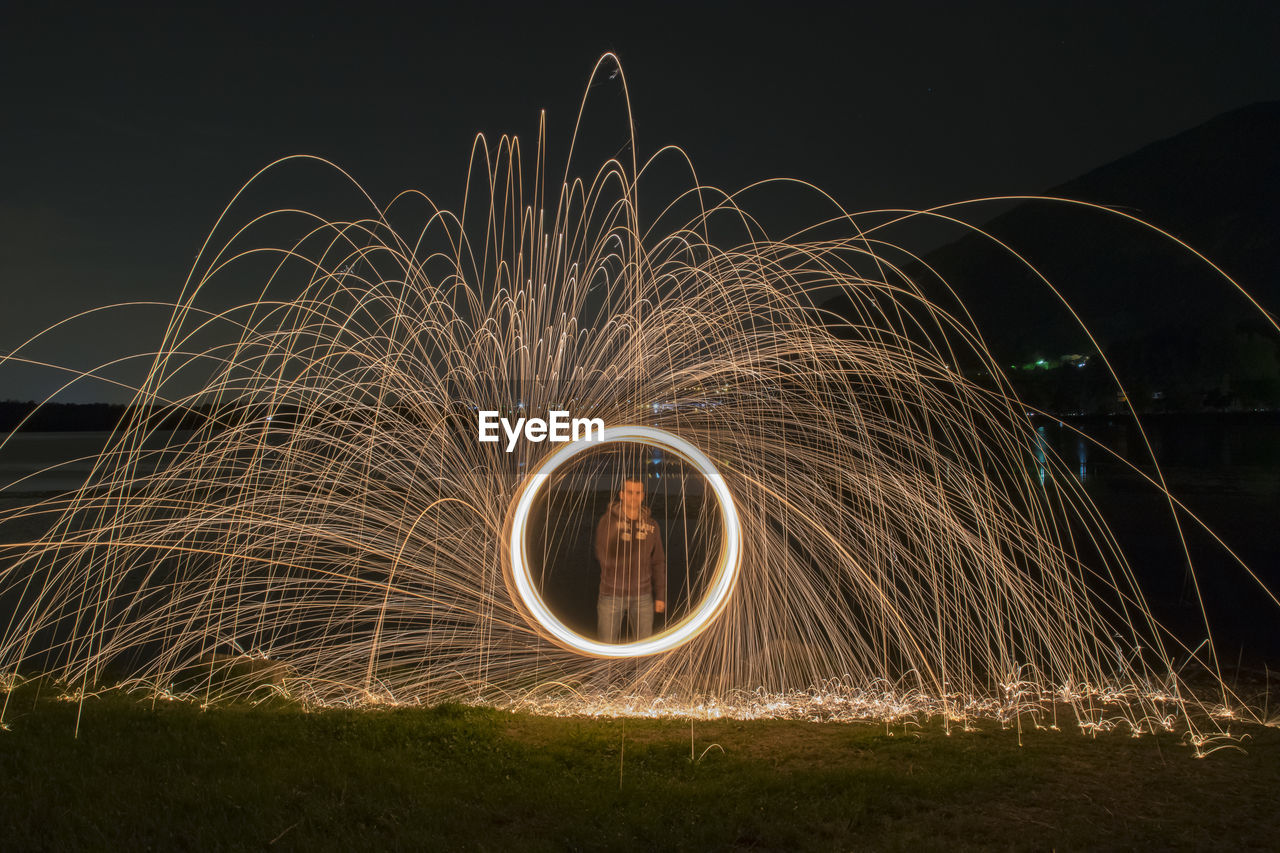 Light trails at night