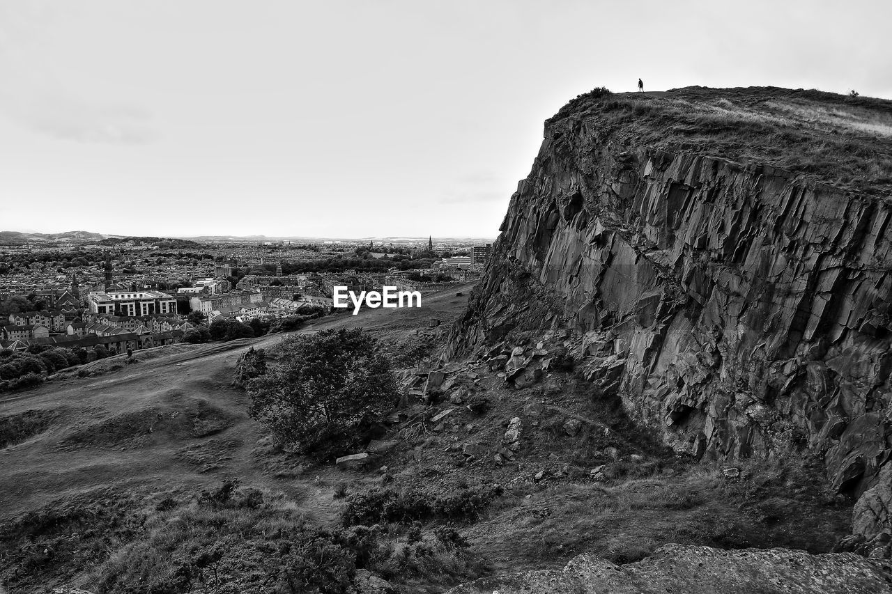 Rock formation against sky