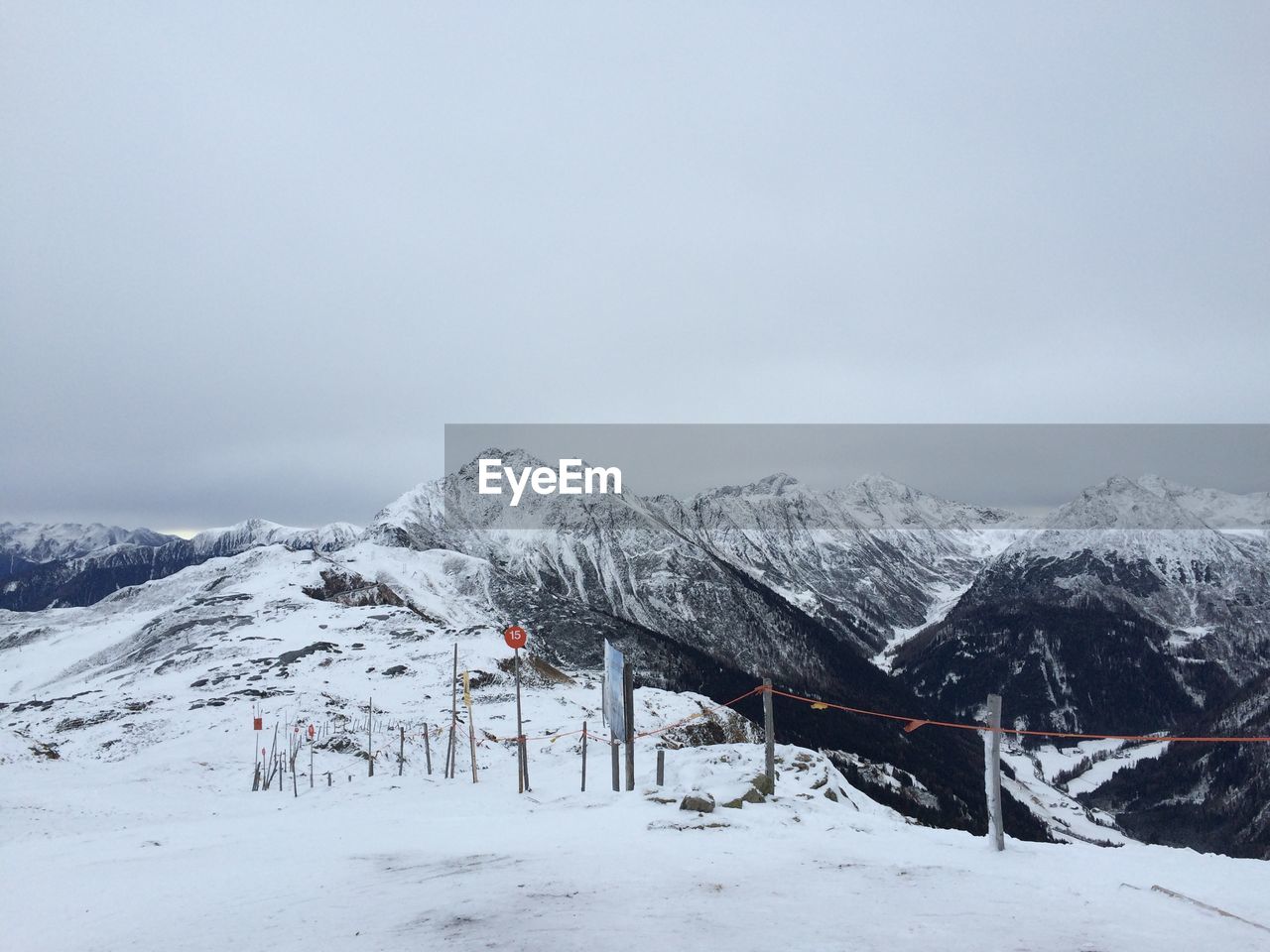 SNOWCAPPED MOUNTAIN AGAINST CLEAR SKY