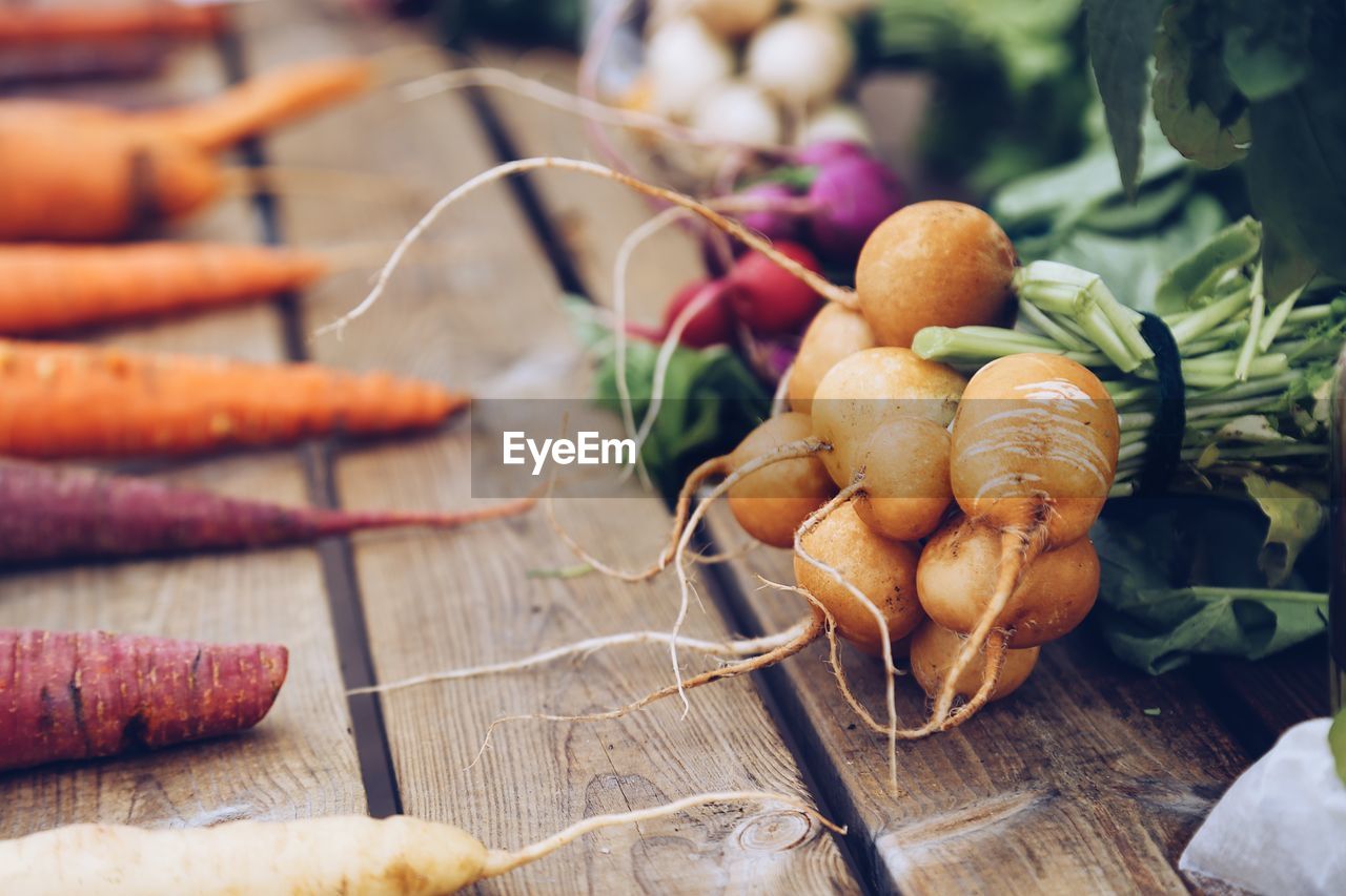 Close-up of vegetables on table