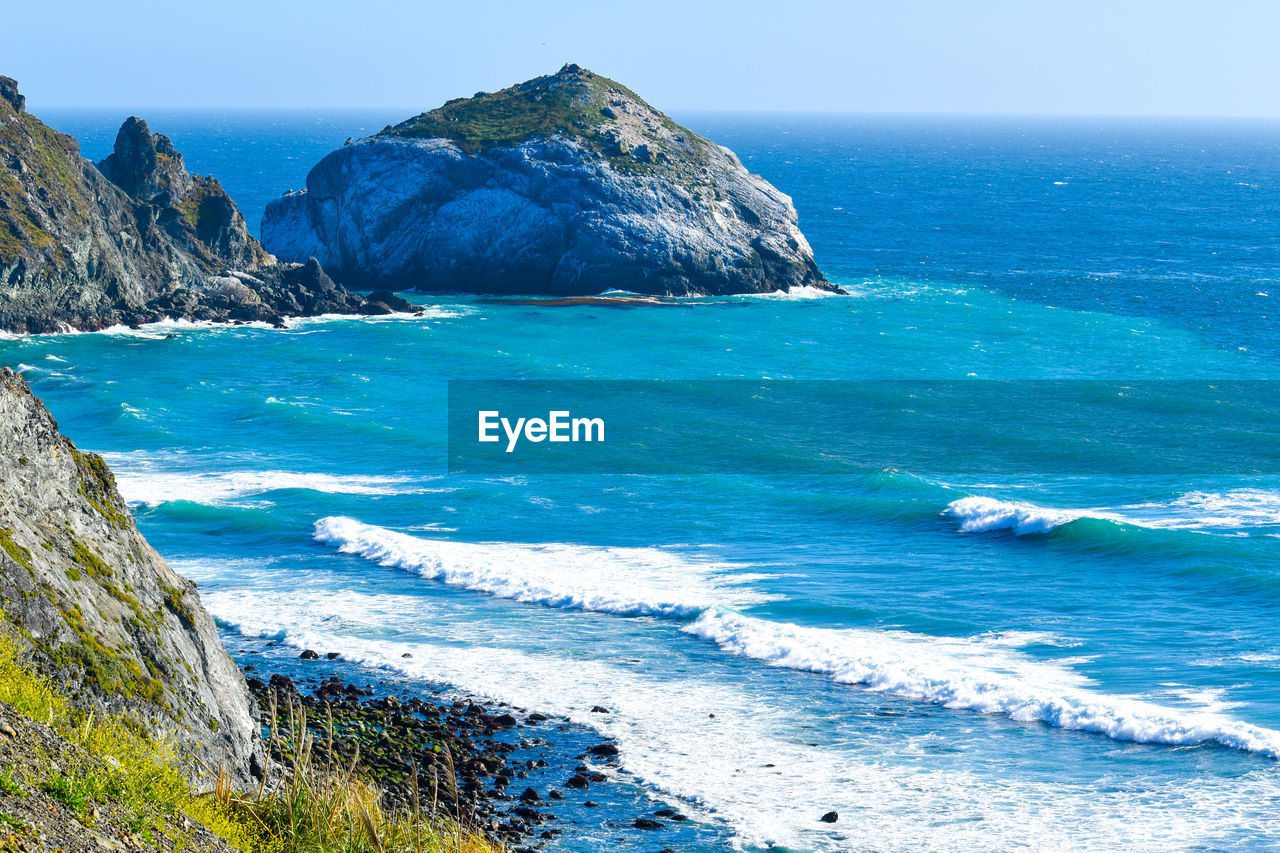 Beautiful  pacific  coast  highway  1  big sur california rocky  coastline with crashing waves 