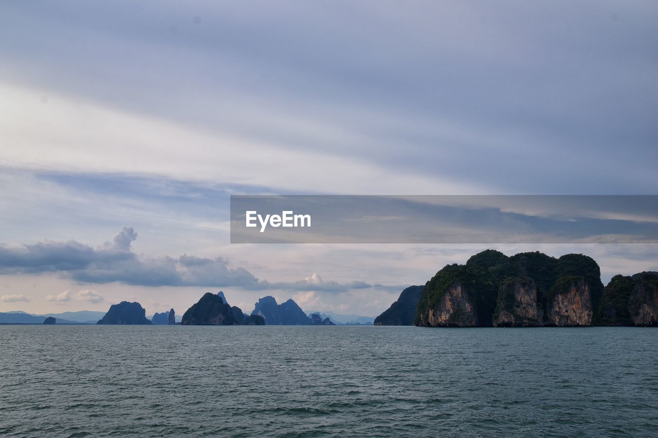 Island ocean tropical forest views near phi phi, ko rang yai, ko li pe phuket thailand asia.