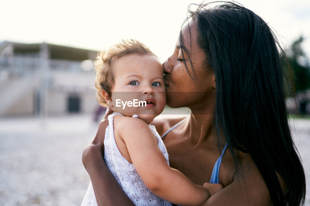 Portrait of mother and daughter