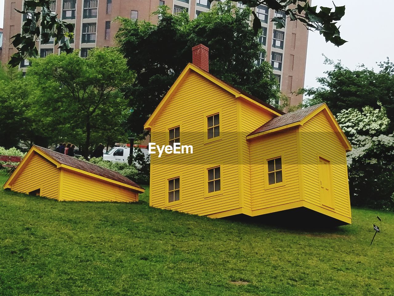 HOUSES AGAINST TREES