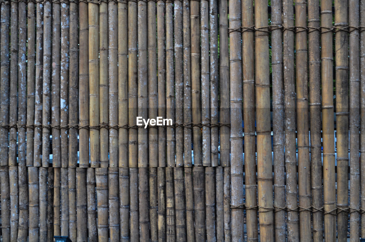 FULL FRAME OF BAMBOO FENCE