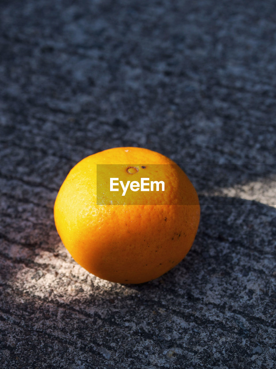 high angle view of orange fruit on table