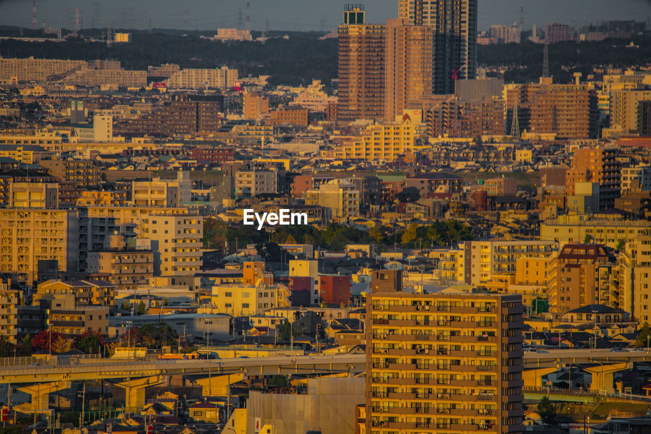 cityscape against sky