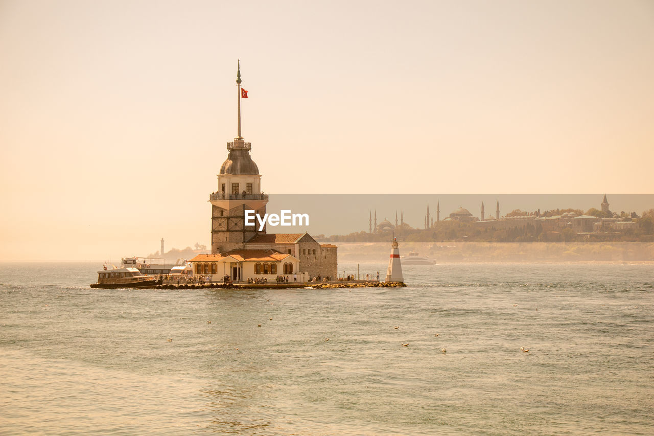 Maiden's tower against clear sky