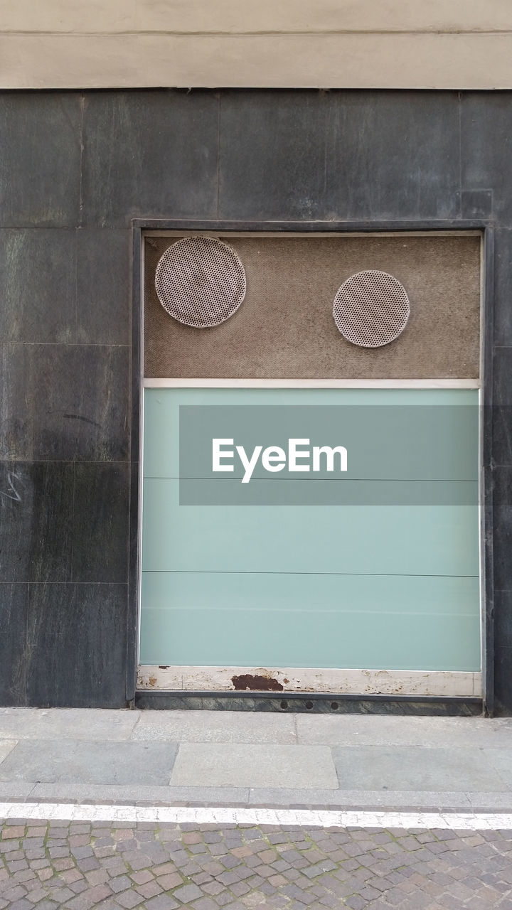 Closed window of building