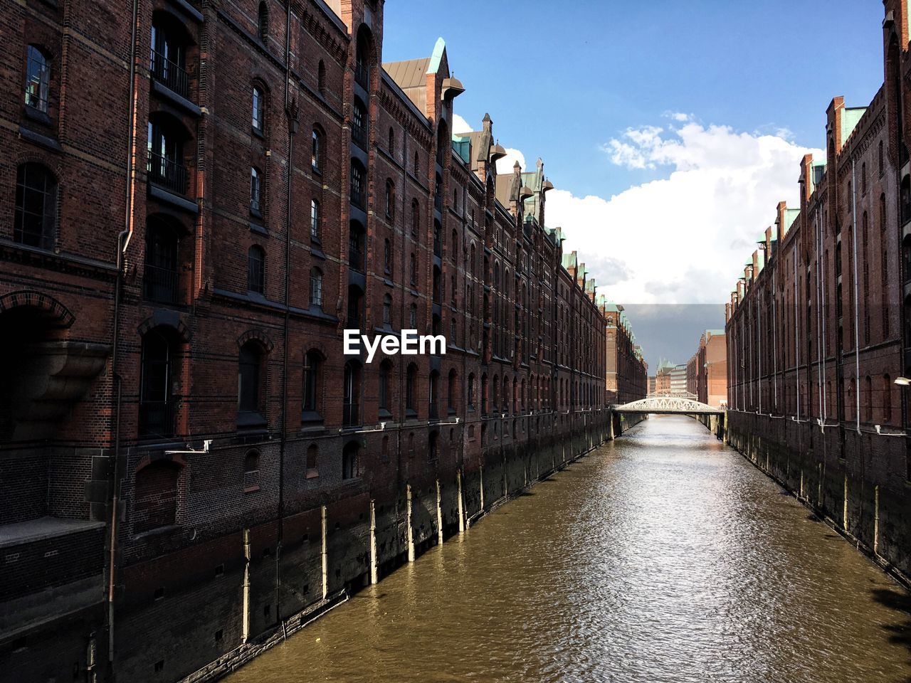 Bridge over river in city