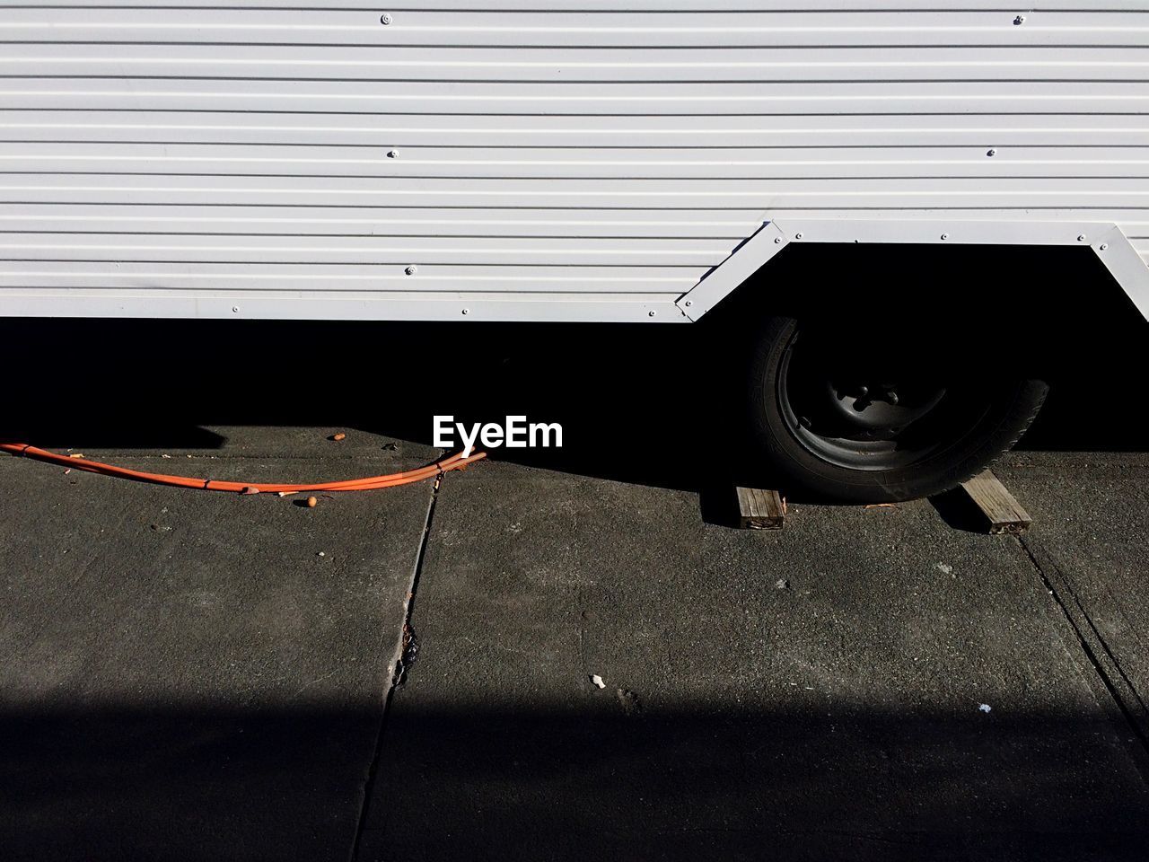 Side view of a cropped land vehicle