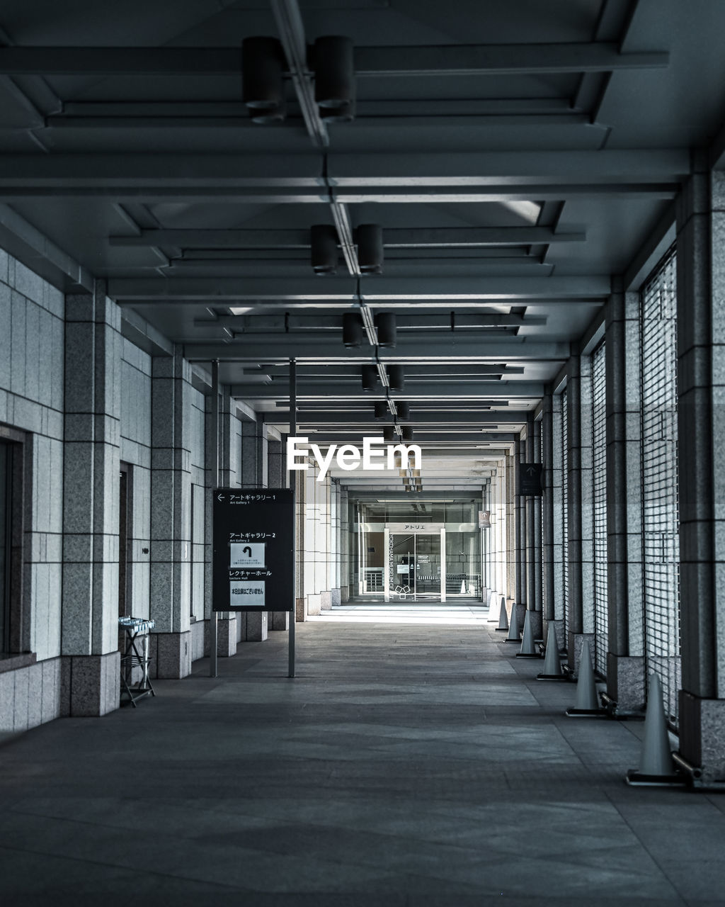 Empty corridor of building