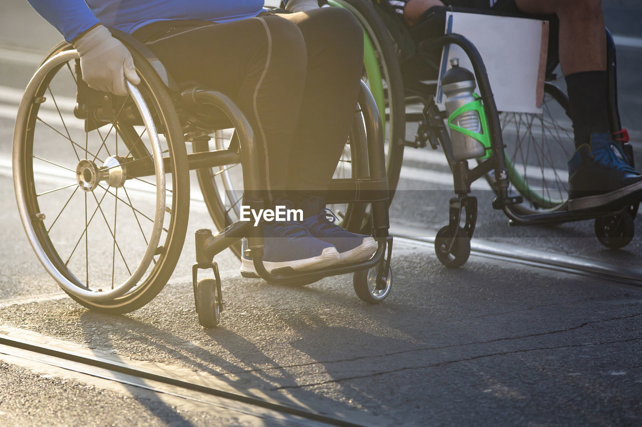 Disabled and handicapped sportsmen racing.