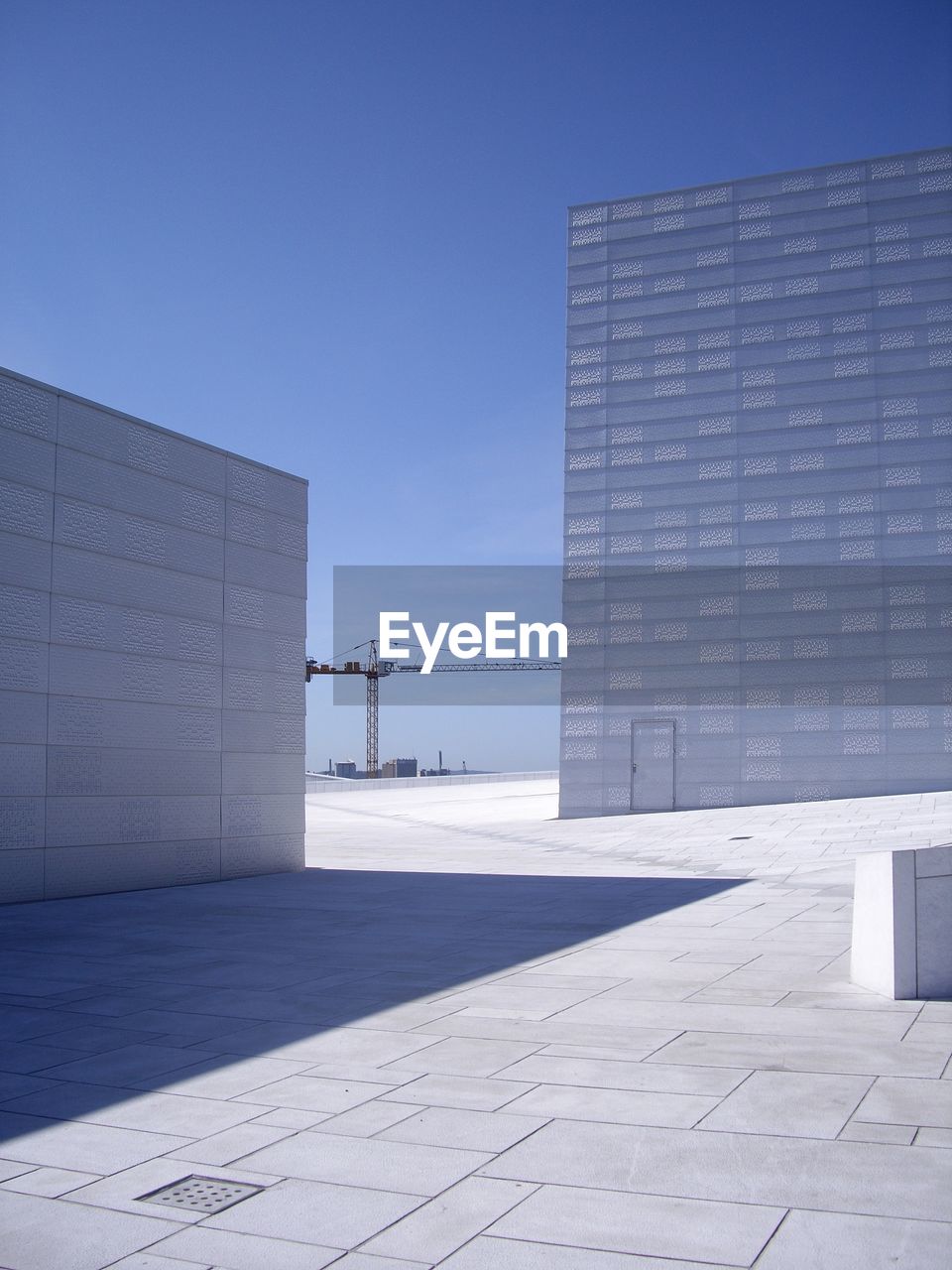 MODERN BUILDINGS AGAINST CLEAR SKY