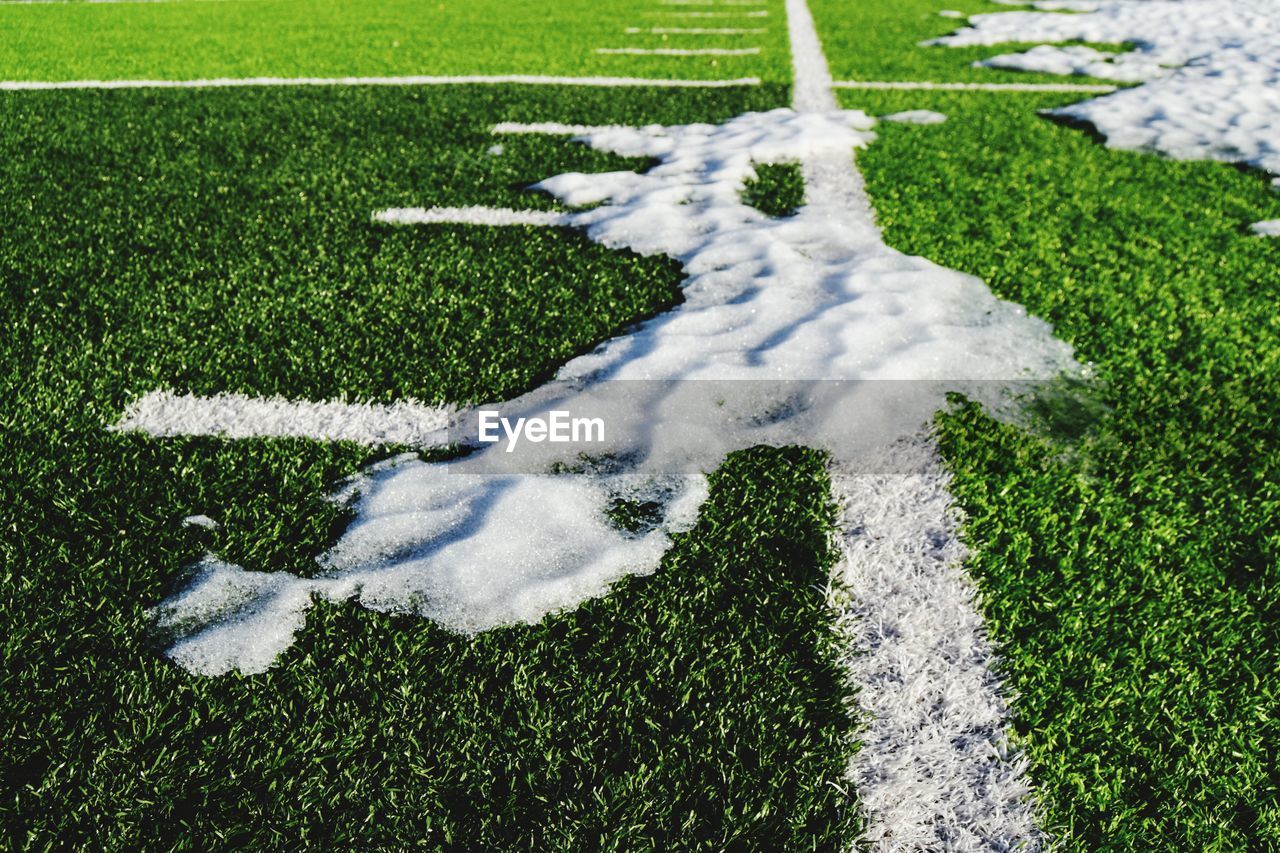 Sideline snow cover