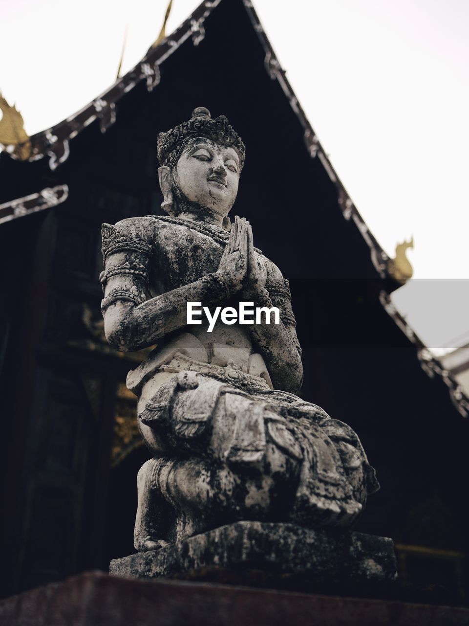 Low angle view of statue at buddhist temple