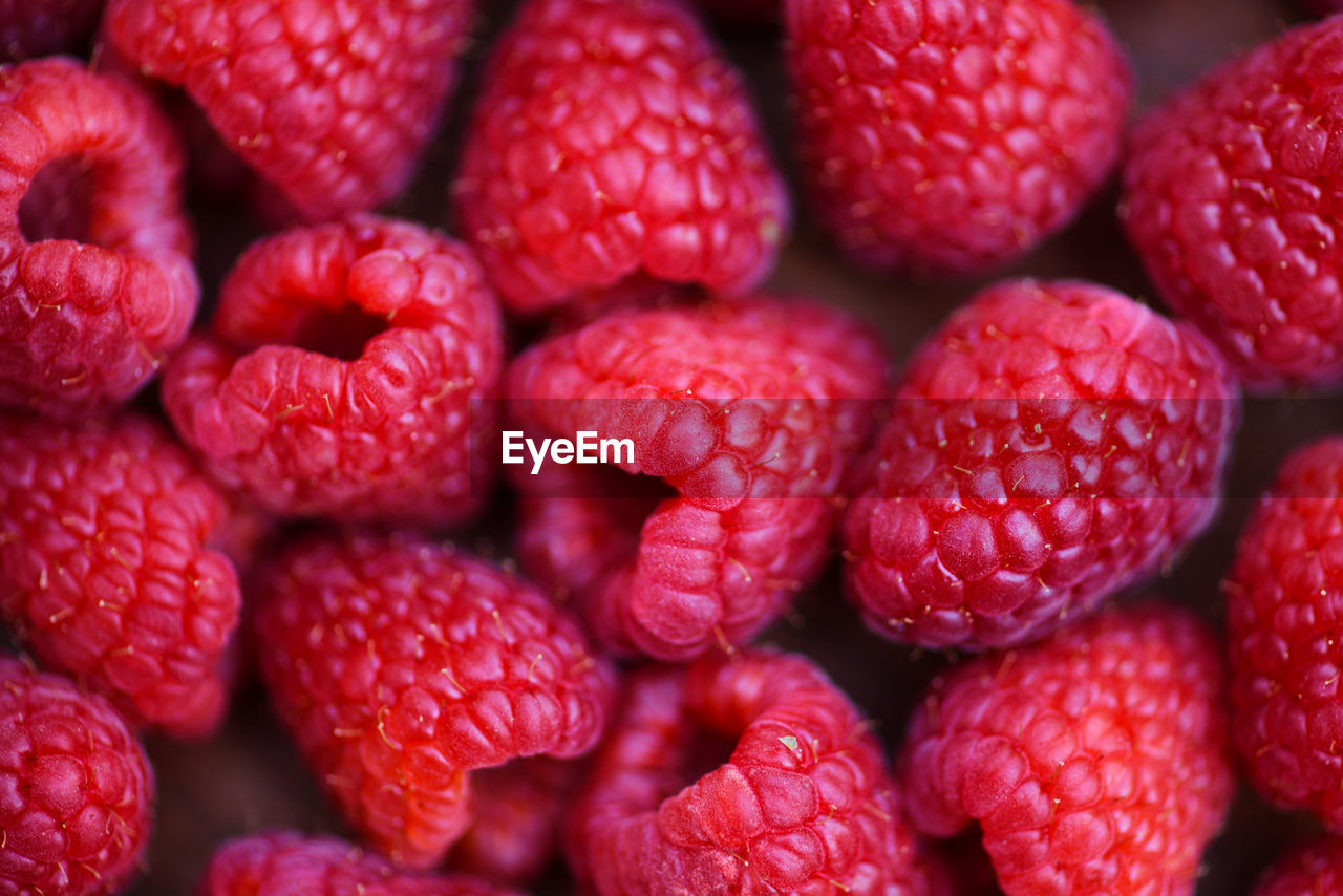 Full frame shot of raspberries