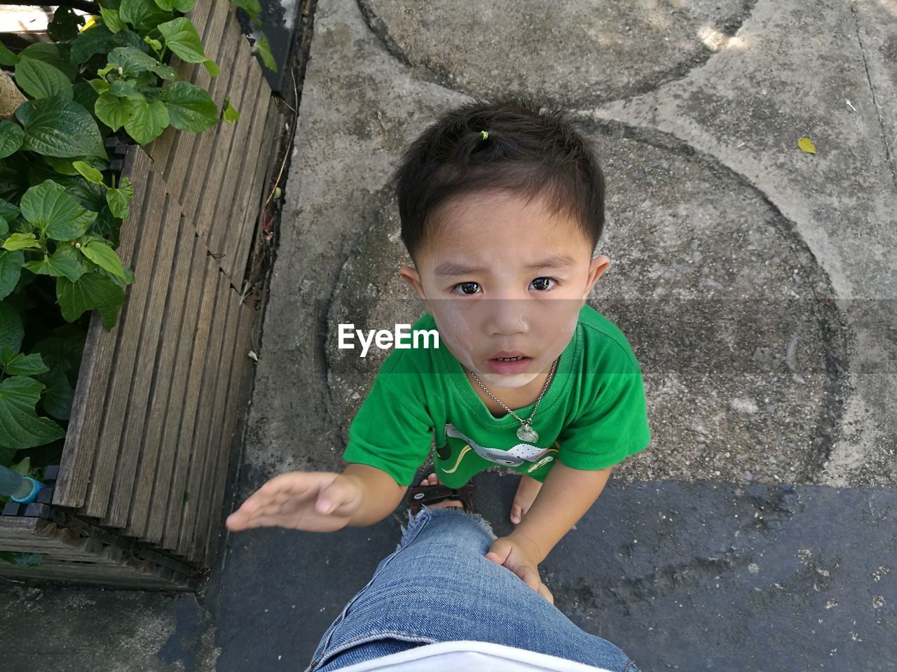 Portrait of boy outdoors