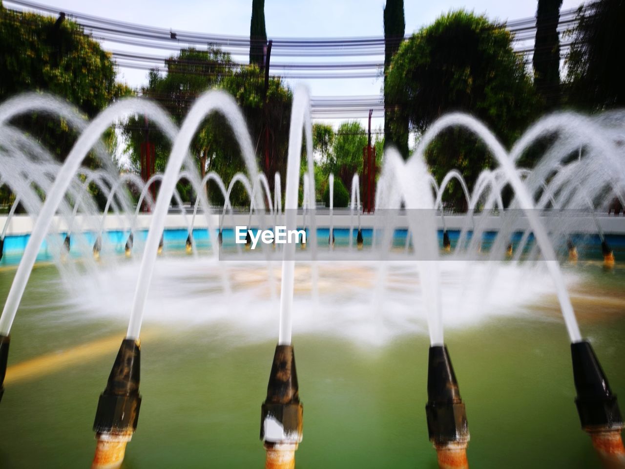 PANORAMIC SHOT OF WATER FOUNTAIN