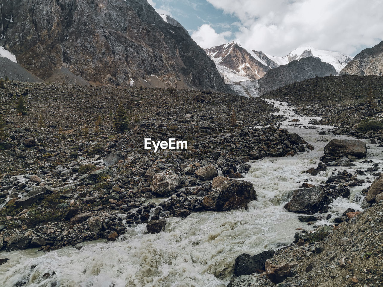 Scenic view of rocky mountains against sky