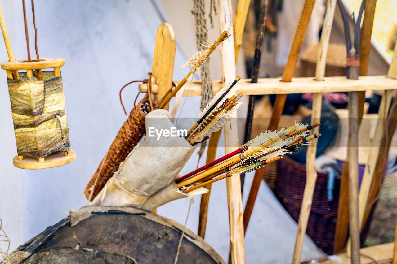 CLOSE-UP OF CLOTHES FOR SALE