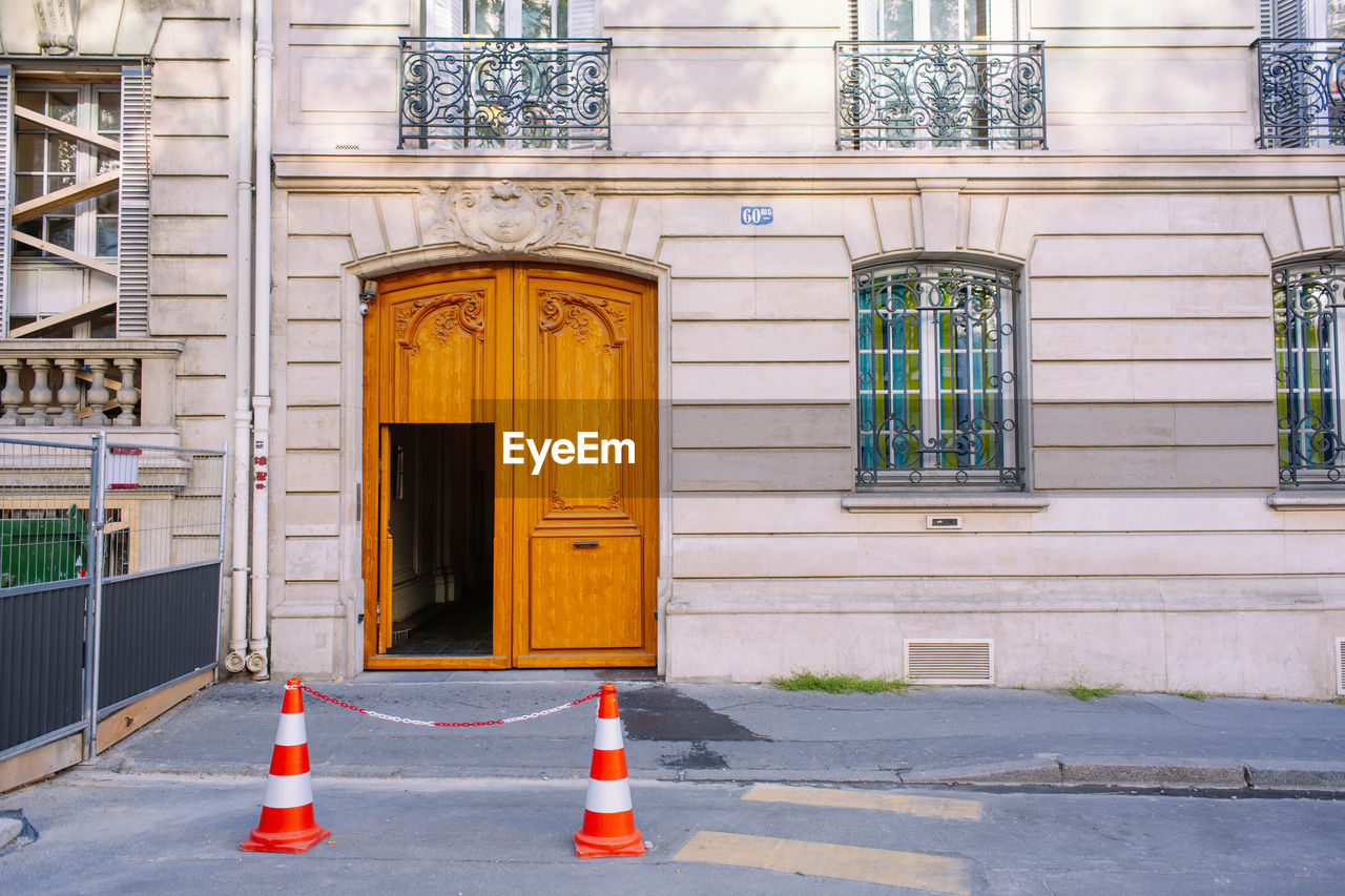 CLOSED DOOR OF STREET AND BUILDING