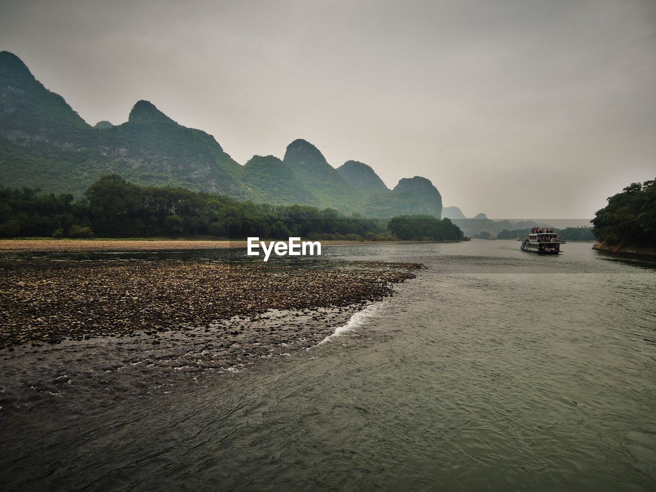 Scenic view of river against sky