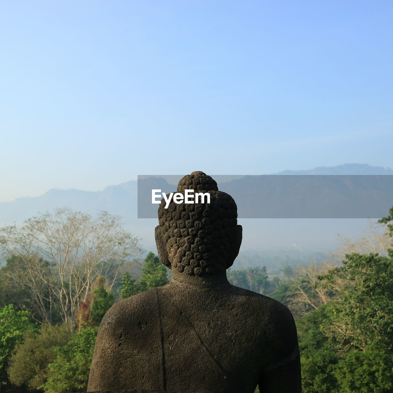 Statue on buddha against clear sky