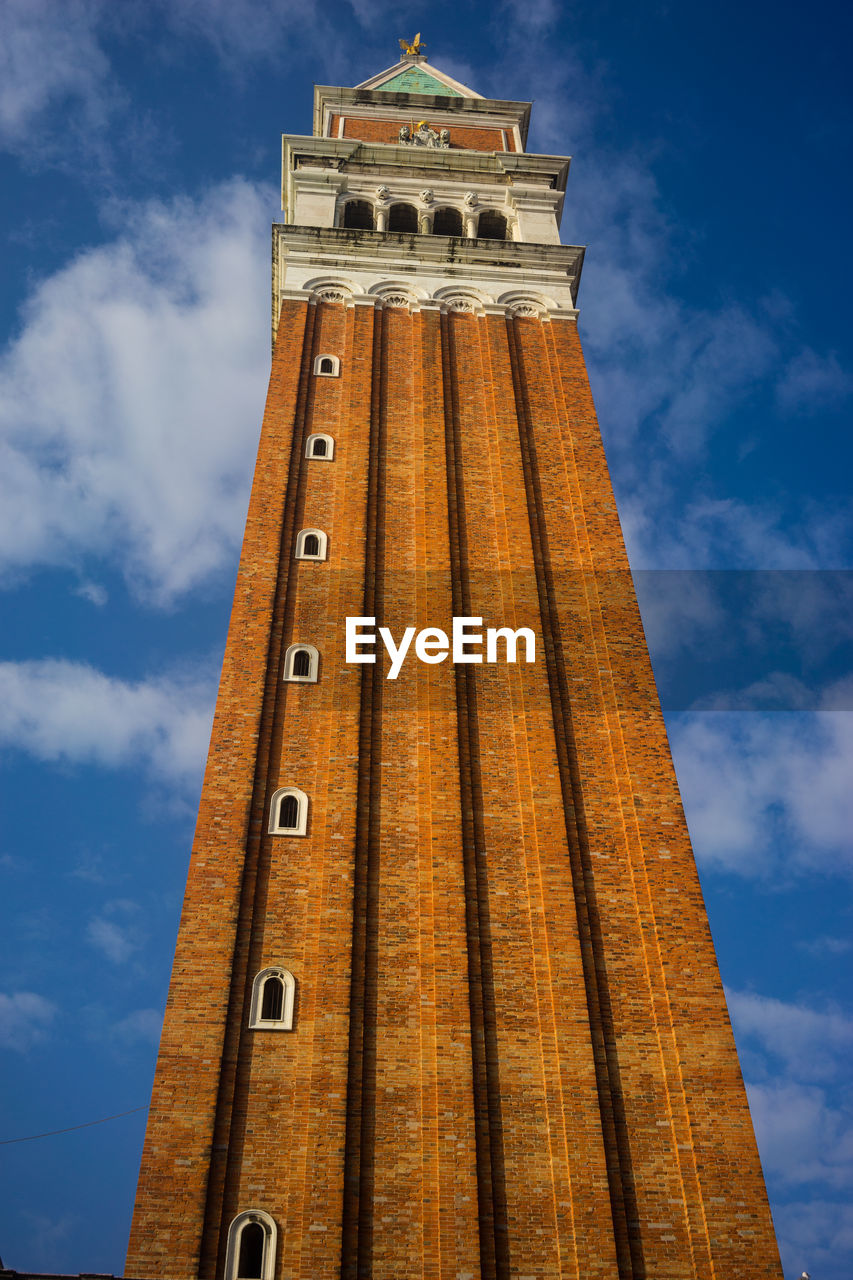 LOW ANGLE VIEW OF BELL TOWER AGAINST SKY